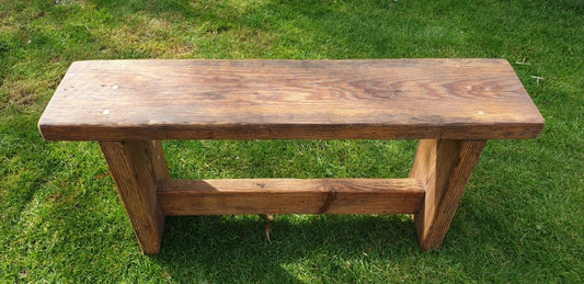 Rustic Wooden Bench Seat – Handmade Reclaimed Wood Entryway & Dining Bench