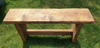 Rustic Wooden Bench Seat – Handmade Reclaimed Wood Entryway & Dining Bench