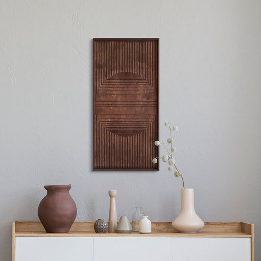 Handmade 3D Wood Wall Art – Rustic Wooden Wall Decor, Geometric Wall Hanging & Housewarming Gift