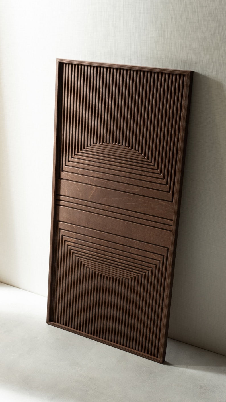 Handmade 3D Wood Wall Art – Rustic Wooden Wall Decor, Geometric Wall Hanging & Housewarming Gift