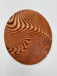Hand-Carved Geometric Circle Wood Wall Art – Rustic Handmade Wooden Wall Decor & Hanging