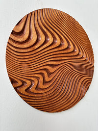 Hand-Carved Geometric Circle Wood Wall Art – Rustic Handmade Wooden Wall Decor & Hanging