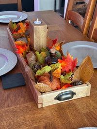 Handmade Reclaimed Wood Serving & Centerpiece Tray – Rustic Wood Tray with Iron or Brass Handles