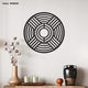 Large Round Wood Wall Art – Handmade Geometric Circle Panel, Abstract Boho Wall Decor