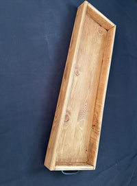Handmade Reclaimed Wood Serving & Centerpiece Tray – Rustic Wood Tray with Iron or Brass Handles
