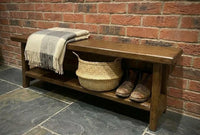 Handmade Rustic Reclaimed Wood Bed End Bench – Available in Various Sizes