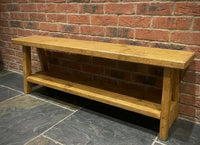 Handmade Rustic Reclaimed Wood Bed End Bench – Available in Various Sizes